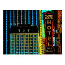 North Beach Hotel Muses Post Card