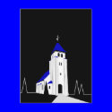 North Bjert Church - Night postcards
