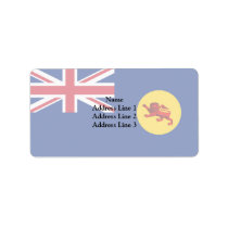 North Borneo, Malaysia flag Custom Address Label