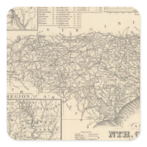 North Carolina 6 Square Stickers