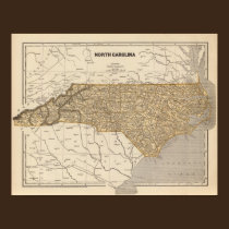 North Carolina Atlas Map posters