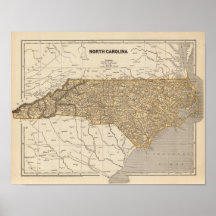 North Carolina Atlas Map Print