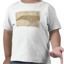 North Carolina Atlas Map Tshirt