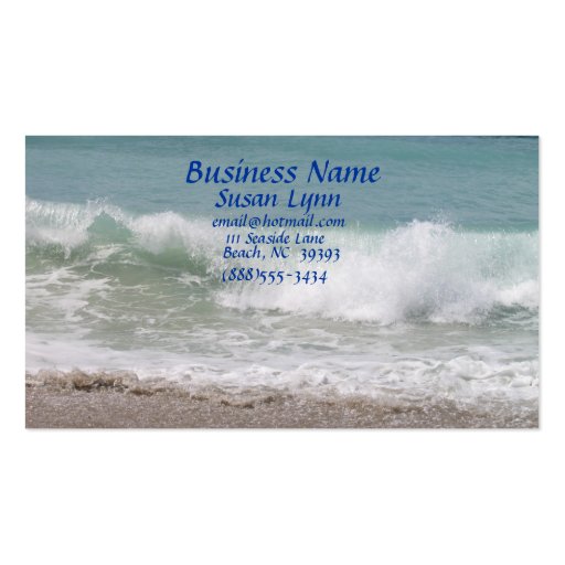 North Carolina Beach Business Card (front side)