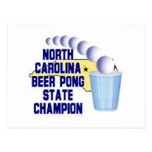 North Carolina Beer Pong Champion Postcards