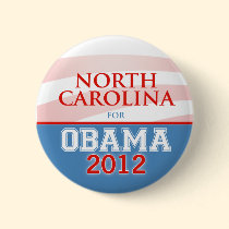NORTH CAROLINA for Obama 2012 buttons