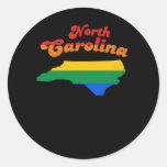 NORTH CAROLINA GAY PRIDE ROUND STICKERS