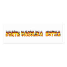 North Carolina Hottie fire and flames Business Card Template
