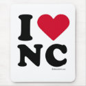 NORTH CAROLINA - "I LOVE NC" "I LOVE NORTH CAROLIN mousepads by humortees NORTH CAROLINA - "I LOVE NC" "I LOVE NORTH CAROLIN mousepads