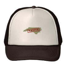 North Carolina Native with North Carolina Map Mesh Hat