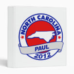 North Carolina Ron Paul 3 Ring Binder