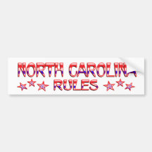 North Carolina Rules Bumper Sticker