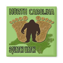North Carolina Squatch Watch Refrigerator Magnets