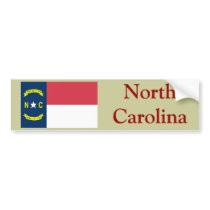 North Carolina State Flag Bumper Sticker