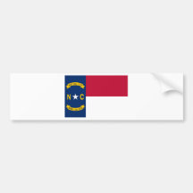 North Carolina State Flag Bumper Stickers