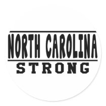 North Carolina Strong Designs Round Sticker