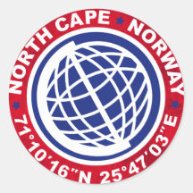 NORTH CASTRATES SPECIAL NORWAY ROUND STICKERS