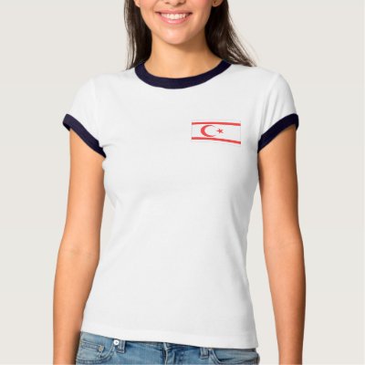 North Cyprus Flag Tee Shirt by CulturalPerspective3