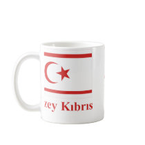 North Cyprus Flag with Name in Turkish mugs