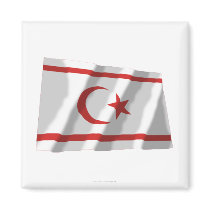 North Cyprus Waving Flag magnets