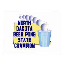 North Dakota Beer Pong Champion Post Card