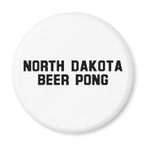 North Dakota Beer Pong magnets by bartstshirts North Dakota Beer Pong magnets