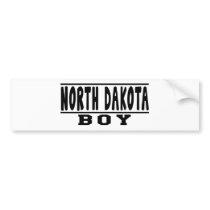 North Dakota Boy Designs Bumper Stickers