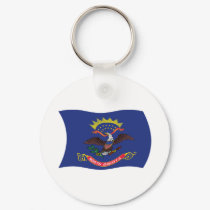 North Dakota Flag Keychain by livingflags North Dakota Flag Keychain