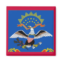 North Dakota Flag Magnet by deesbasenjis North Dakota Flag Magnet