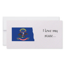 North Dakota Flag Map Photo Cards