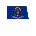 North Dakota Flag Map Tee Shirts