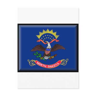 North Dakota Flag Post Card by jacinto888