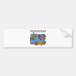 North Dakota Flickertail State Meadowlark Rose Bumper Stickers