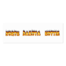 North Dakota hottie fire and flames Business Cards