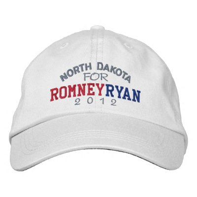 North Dakota Mitt Romney Paul Ryan 2012 Baseball Cap North Dakota Mitt Romney Paul Ryan 2012 Baseball Cap