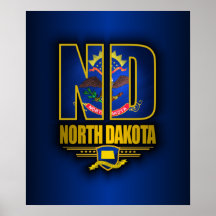North Dakota (ND) Poster