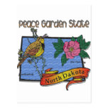 North Dakota Peace Garden State Lark Rose Post Cards