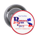 North Dakota Romney Ryan 2012 Button Customize 2
