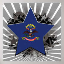 North Dakota Star Print
