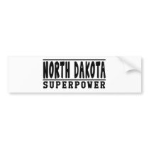 North Dakota Superpower Designs Bumper Stickers