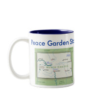 North Dakota Symbols & Map Mug
