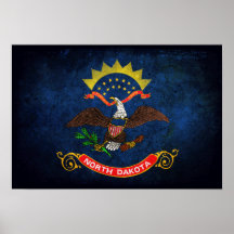 North Dakotan Flag Poster