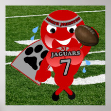 North Johnston Jaguars Middle School Football Post Poster
