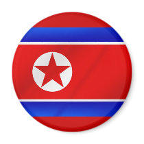 North Korea Democratic Peopes Republic flag magnets
