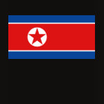 North Korea Flag Map Spaghetti Top