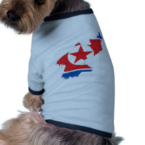 North Korea flag map Pet Tee Shirt