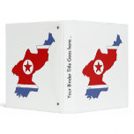 North Korea Flag Map full size binders