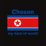North Korea Flag Map Text Ladies Baby Doll