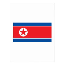 North Korea Flag Post Card