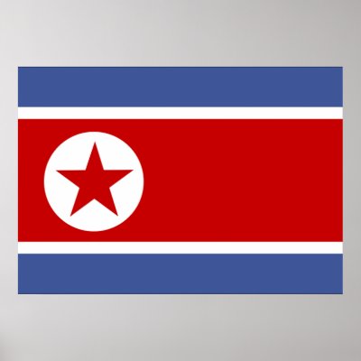 north korea flag. North Korea Flag Poster by